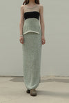 SWAYING/KNIT rear slit straight skirt SW211XZ28